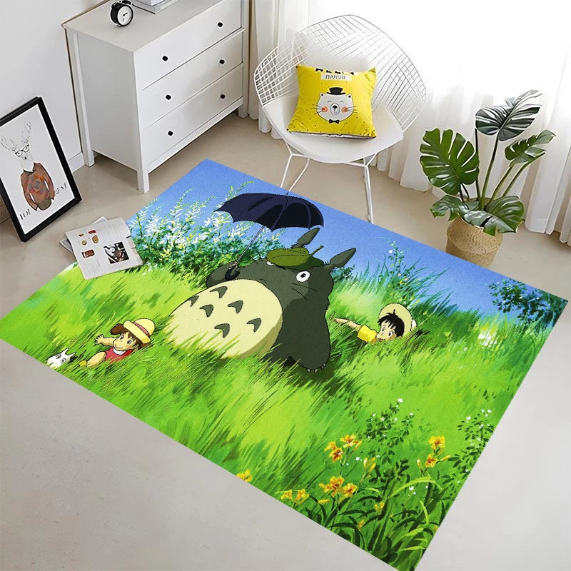 Animal T-Totoro Cartoon Door Mat Entrance Non-slip Washable Kitchen Carpet Living Room Hallway Rug Bathroom Door Mat Home Decor