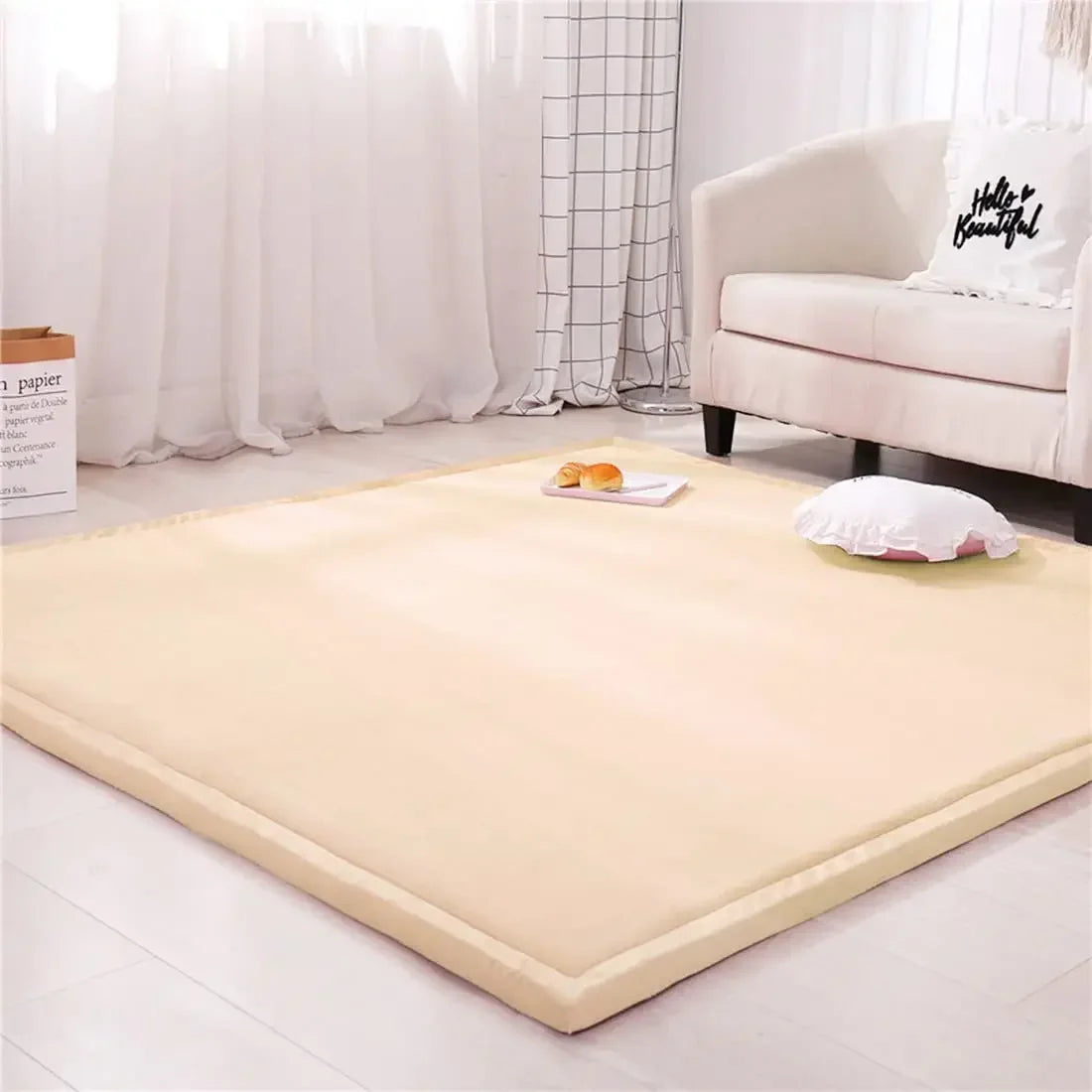 3CM Thick Baby Play Mat Padded Foam Crawling Rug for Kids Playroom Nursery Living Room Soft Floor Mat Baby Activity Rug