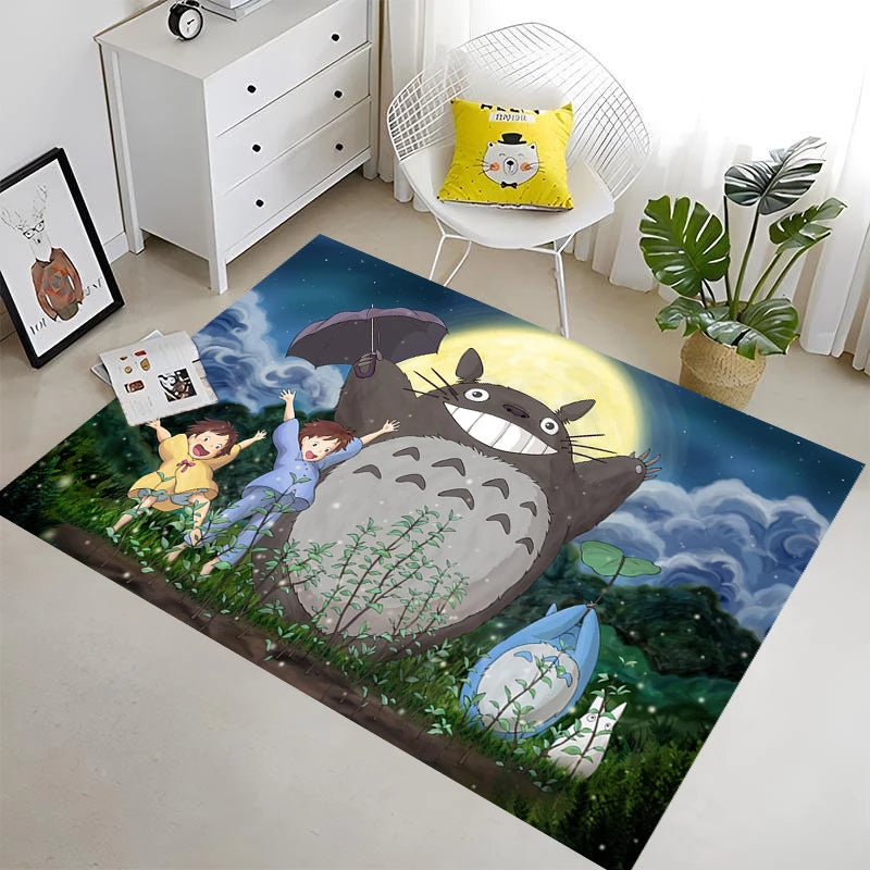 Animal T-Totoro Cartoon Door Mat Entrance Non-slip Washable Kitchen Carpet Living Room Hallway Rug Bathroom Door Mat Home Decor