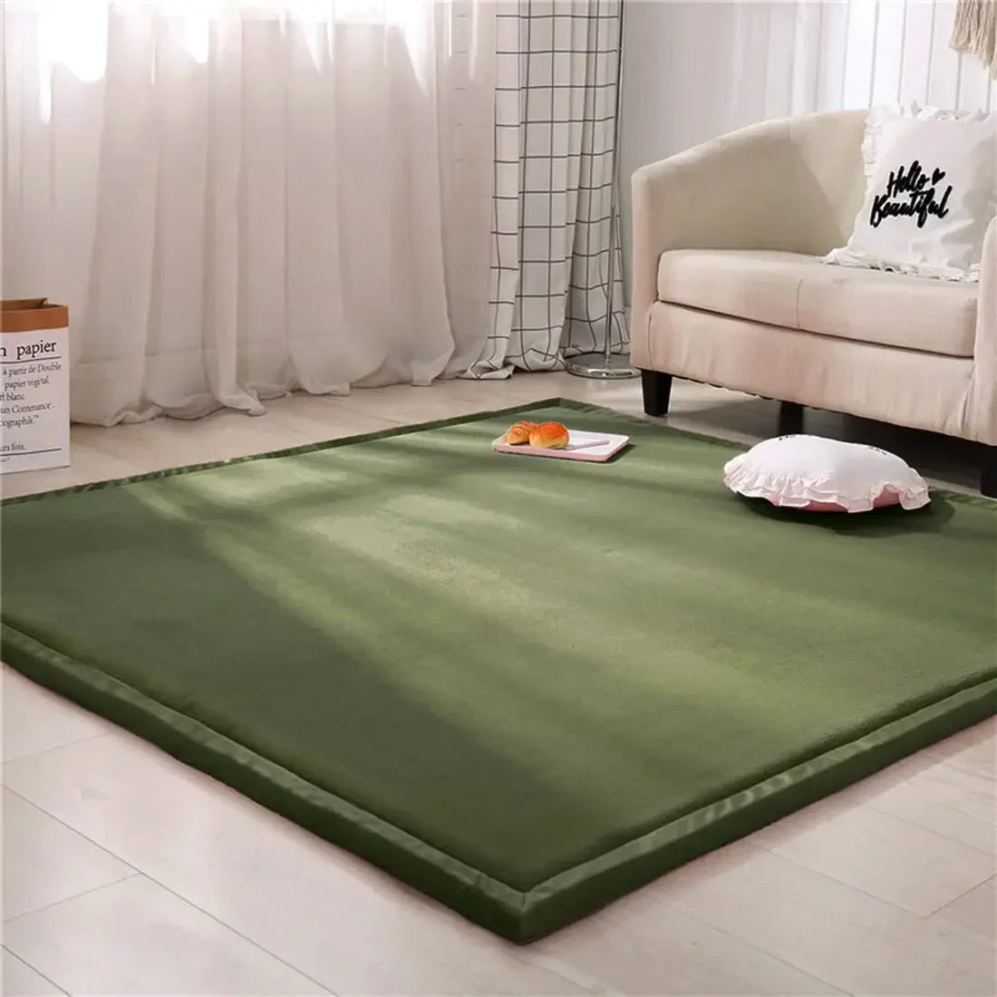 3CM Thick Baby Play Mat Padded Foam Crawling Rug for Kids Playroom Nursery Living Room Soft Floor Mat Baby Activity Rug