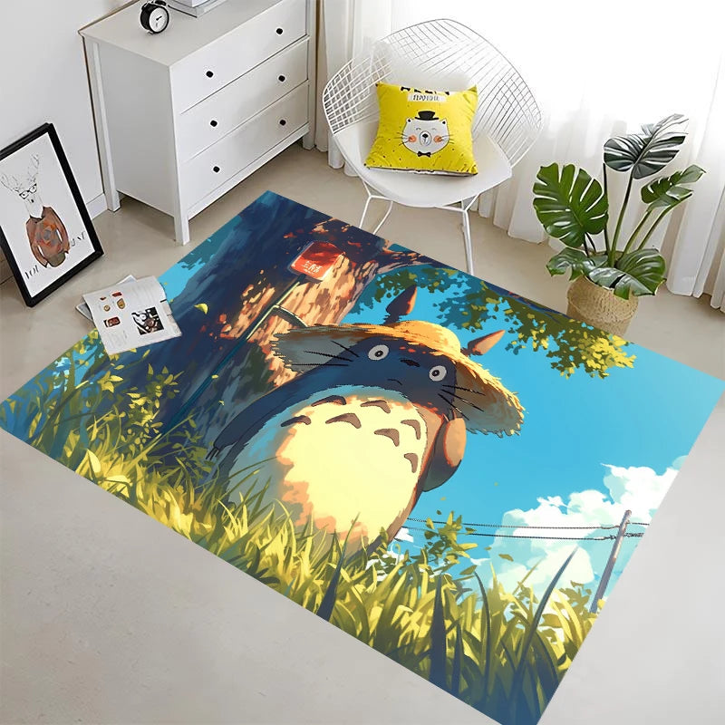 Animal T-Totoro Cartoon Door Mat Entrance Non-slip Washable Kitchen Carpet Living Room Hallway Rug Bathroom Door Mat Home Decor