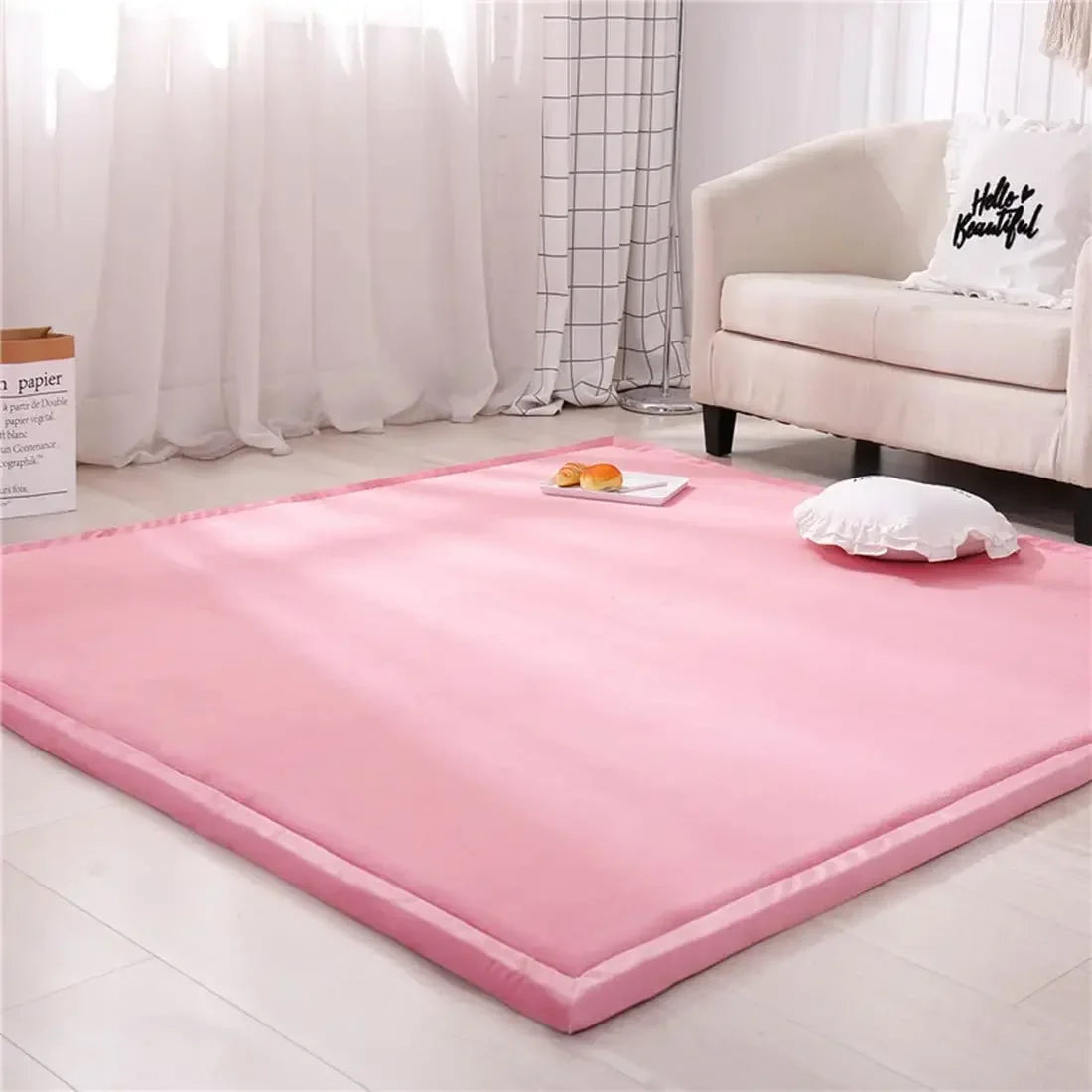 3CM Thick Baby Play Mat Padded Foam Crawling Rug for Kids Playroom Nursery Living Room Soft Floor Mat Baby Activity Rug