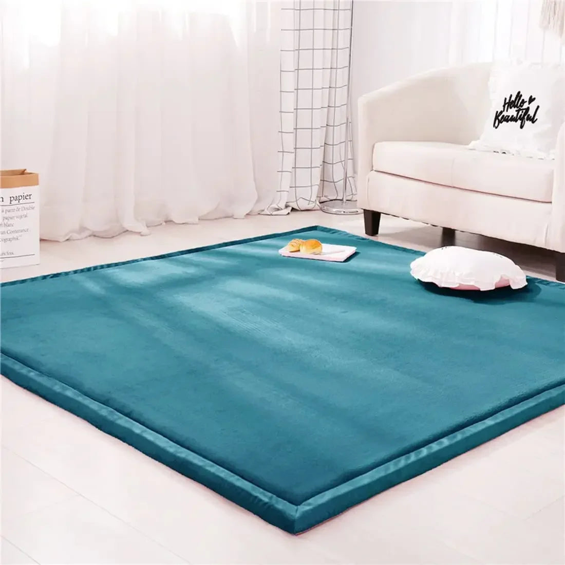 3CM Thick Baby Play Mat Padded Foam Crawling Rug for Kids Playroom Nursery Living Room Soft Floor Mat Baby Activity Rug