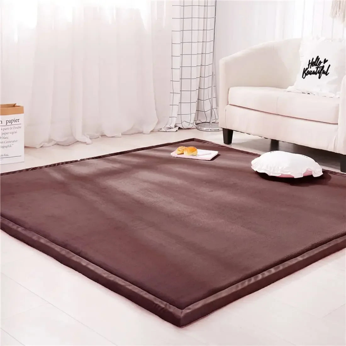 3CM Thick Baby Play Mat Padded Foam Crawling Rug for Kids Playroom Nursery Living Room Soft Floor Mat Baby Activity Rug