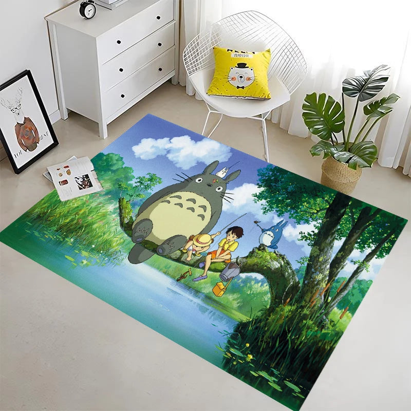 Animal T-Totoro Cartoon Door Mat Entrance Non-slip Washable Kitchen Carpet Living Room Hallway Rug Bathroom Door Mat Home Decor