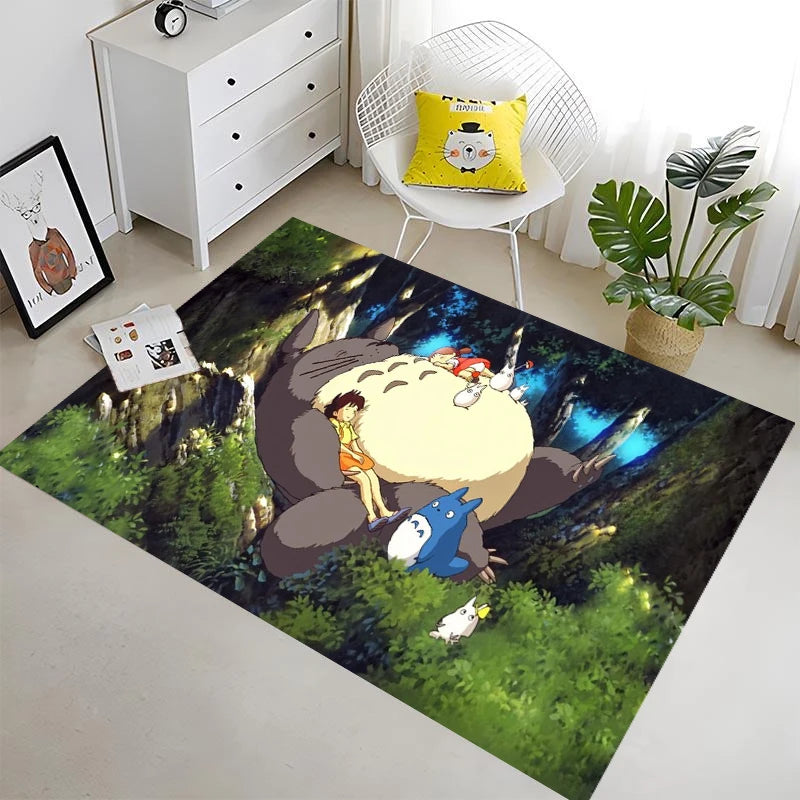 Animal T-Totoro Cartoon Door Mat Entrance Non-slip Washable Kitchen Carpet Living Room Hallway Rug Bathroom Door Mat Home Decor