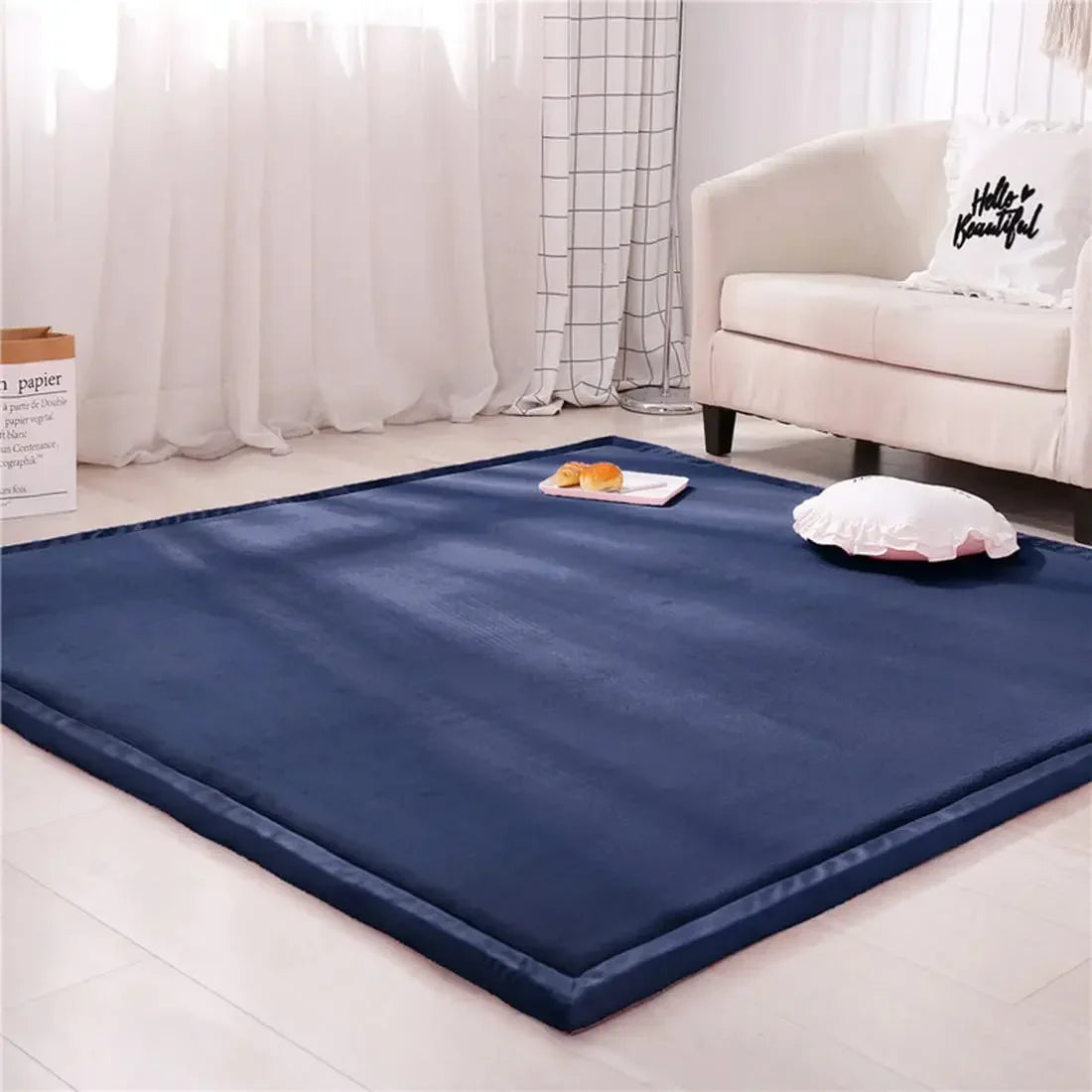 3CM Thick Baby Play Mat Padded Foam Crawling Rug for Kids Playroom Nursery Living Room Soft Floor Mat Baby Activity Rug