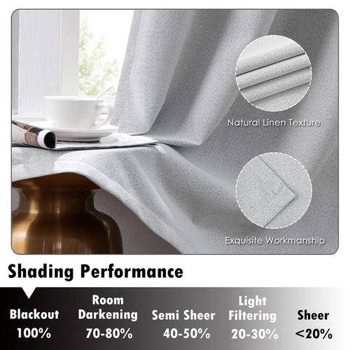 350cm Height Custom Made 100% Blackout Curtains Extra Long Faux Linen High Ceiling Window Living Room Bedroom Curtains