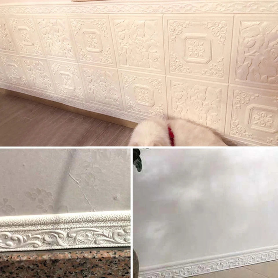 10/2.3meter Home Stickers Self Adhesive Waterproof Wall Trim Line Skirting Border Room Decoration Bedroom Bathroom Accessories