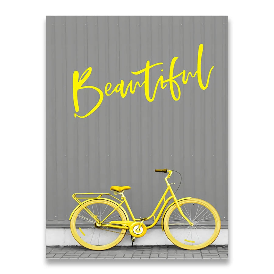 Black And White Landscape Nordic Canvas Painting Set Art Yellow Scenery Wall Picture For Living Room Decoration Poster And Print